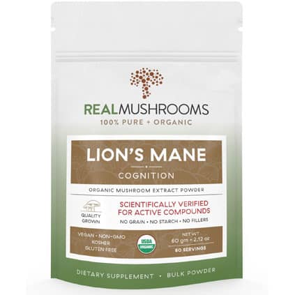 chaga 60g powders mane cordyceps grams realmushrooms