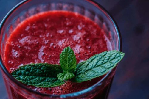 beet mint smoothie recipe with mushroom powder