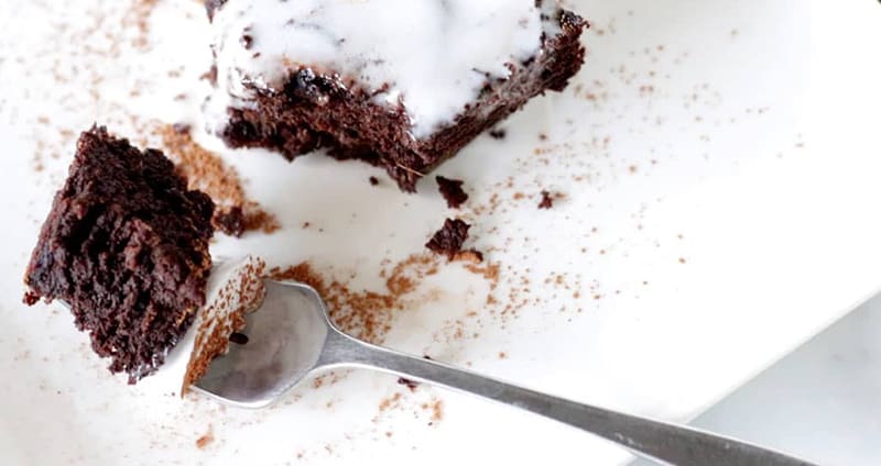 Peppermint Chocolate Sweet Potato Cake