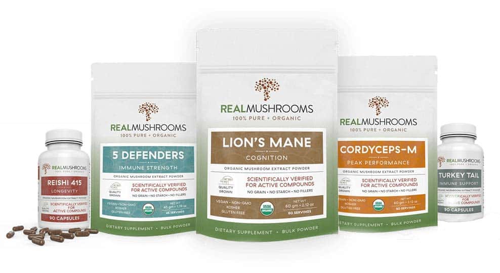 Real Mushrooms product line for Immune Support