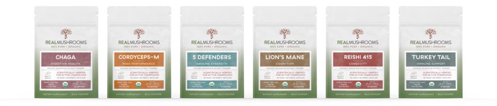 Real Mushrooms Organic Mushroom Extract Powders