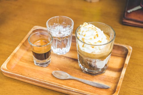 affogato coffee with medicinal mushrooms