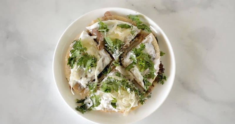 Mushroom Onion Keto Quesadilla