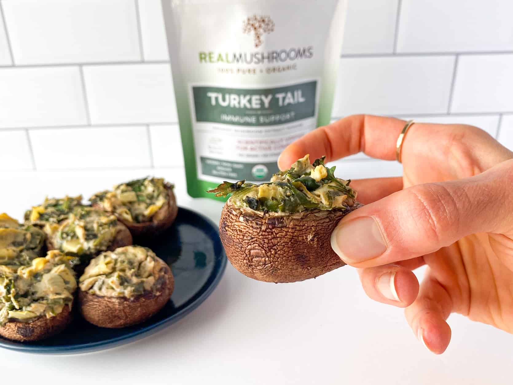 vegan stuffed mushrooms