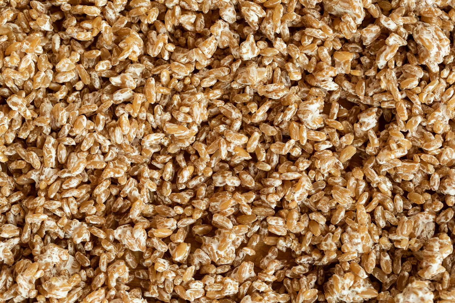 A close up image of a brown granola.